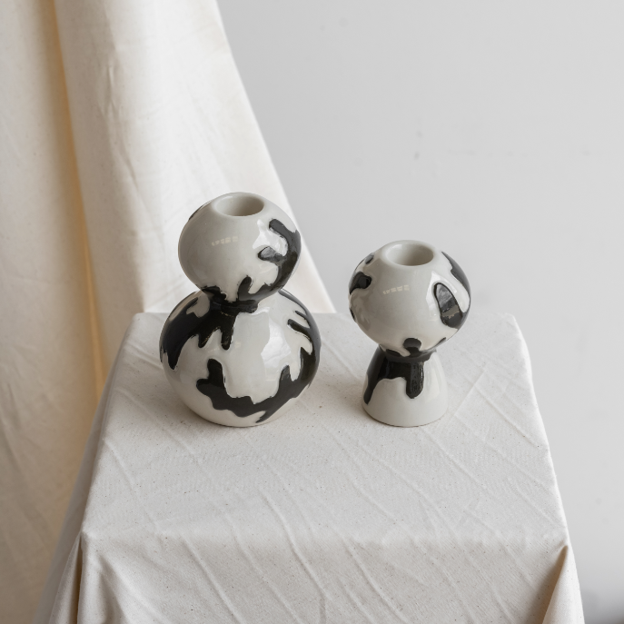 CANDLE HOLDER MIXED PAIR - SANUR