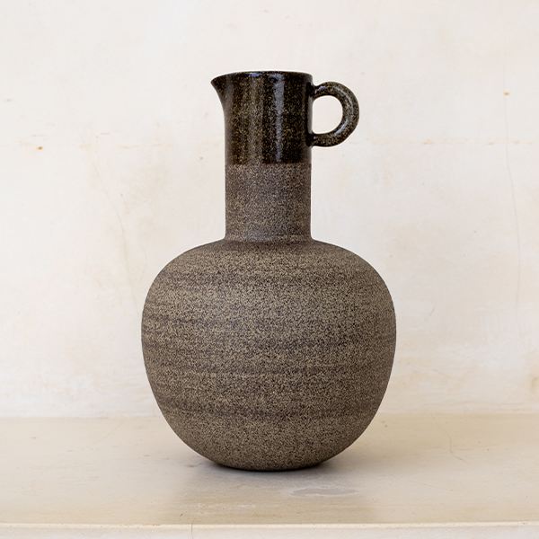RY SPECKLED IRON WATER JUG - SPECKLED IRON + GLOSS
